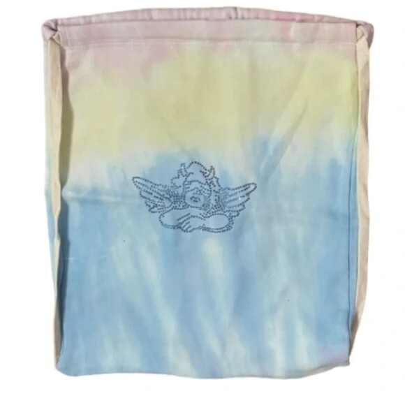Boys Lie Drawstring Bag/Backpack NWT NIP Tie Dye Cherub Angel Exclusive Multi - Picture 5 of 13